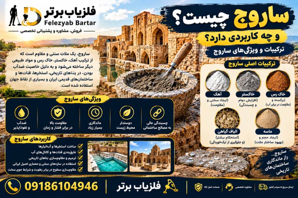 ساروج چیست و چه کاربردی دارد؟ ترکیبات و ویژگی‌های ساروج