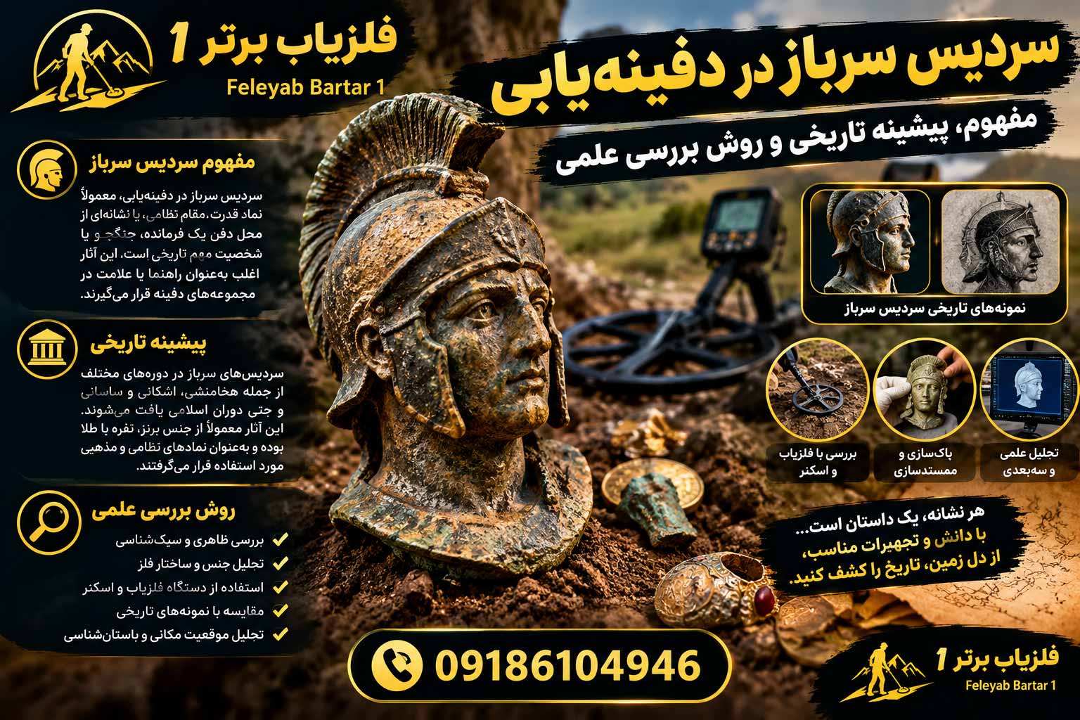 سردیس سرباز در دفینه‌یابی؛ مفهوم، پیشینه تاریخی و روش بررسی علمی